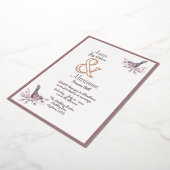 Lesbisch Paar Dusty Bourgondië Roos Goud Ampersand Folie Uitnodiging (Gedraaid)