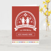 lesbisch paar | Felicitatie Kaart (Gele Bloem)