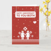 lesbisch paar | Gelukkig Jubileum Kaart (Gele Bloem)