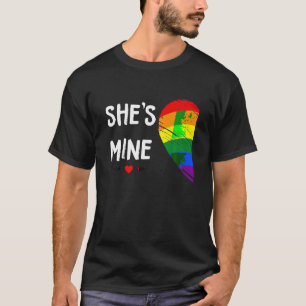 Lesbisch Paar Hart Ze Is Mine Gay Trans LGBT PRI T-shirt