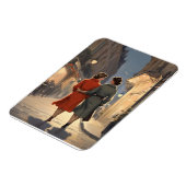  lesbisch paar in gezellige nacht magneet (Linkerzijde)