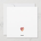 Lesbisch paar in lijn kunst hart met bericht feestdagenkaart (Achterkant)