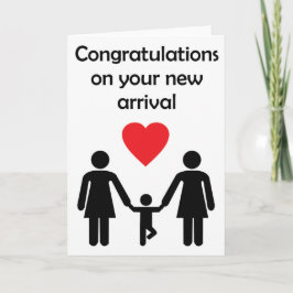 Lesbisch paar nieuwe baby van gebogen sentimenten aankondiging