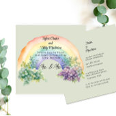 Lesbisch paar regenboog bruiloft uitnodiging