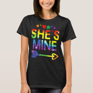 Lesbisch Paar Ze is van mij Matching LGBT Pride 1 T-shirt