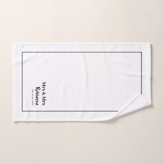 Lesbisch pasgetrouwd stel Mr & Mr gepersonaliseerd Bad Handdoek (Handdoek)