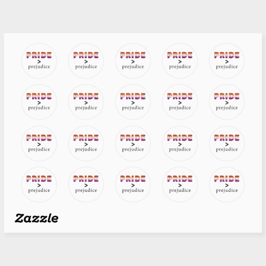 Lesbisch Pride and Prejudice-confetti Ronde Sticker (Vel)