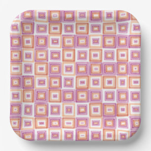 Lesbisch Pride Flag Modern Art Rood Sinaasappel Ro Papieren Bordje