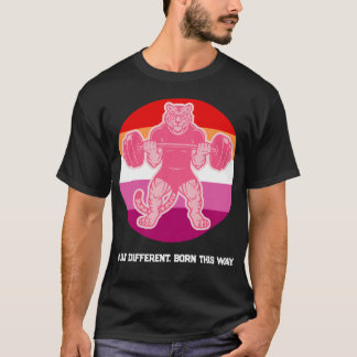 Lesbisch Pride Tijger Gewichtheffer Gymshirt — Zo  T-shirt