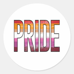 Lesbisch Pride Woord Ronde Sticker