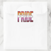 Lesbisch Pride Woord Ronde Sticker (Tas)