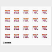 Lesbisch Pride Woord Ronde Sticker (Vel)