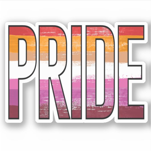 Lesbisch Pride Woord Sticker (Voorkant)