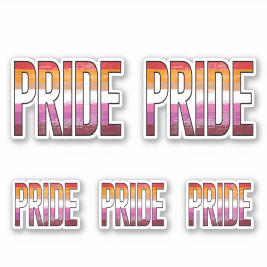 Lesbisch Pride Woord Sticker (Voorkant)