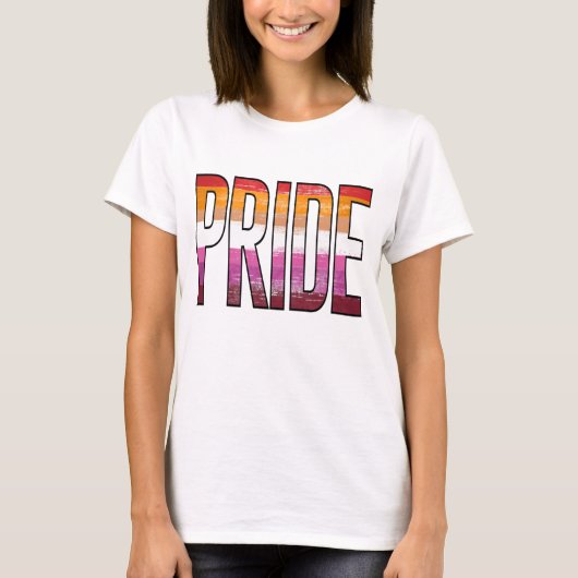 Lesbisch Pride Woord T-shirt (Voorkant)