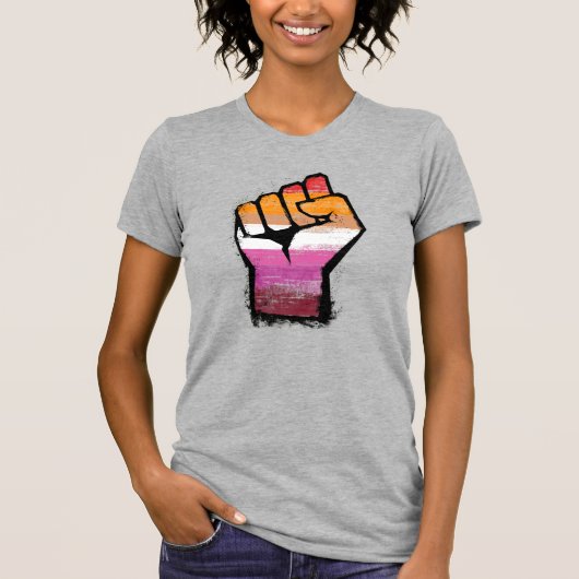 Lesbisch Protest Vuist T-shirt (Voorkant)