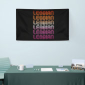 Lesbisch Retro Patroon Design Spandoek (Beurs)