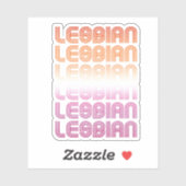 Lesbisch Retro Patroon Design Sticker (Vel)