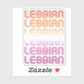 Lesbisch Retro Patroon Design Sticker (Vel)
