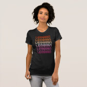 Lesbisch Retro Patroonontwerp T-shirt (Voorkant volledig)