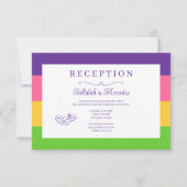 Lesbisch Saphic Flag Bruiloft Receptie Kaarten (Voorkant)