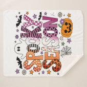 Lesbisch Spooky Seizoen Halloween Sherpa Deken (Voorkant (horizontaal))