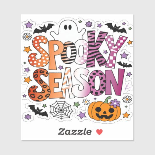 Lesbisch Spooky Seizoen Halloween Sticker (Vel)