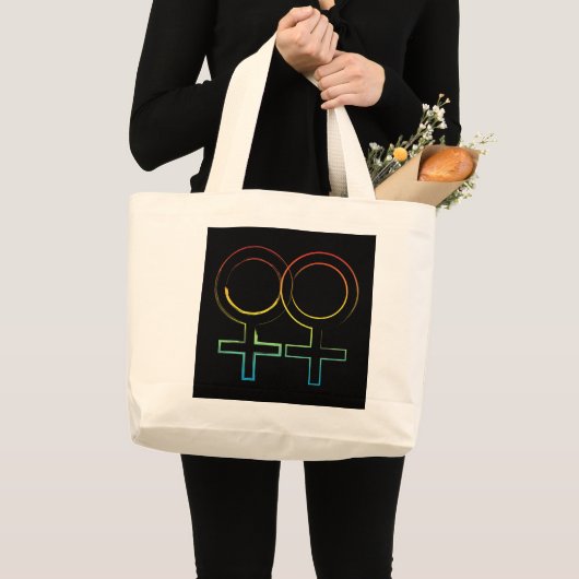 lesbisch symbool grote tote bag (Voorkant (product))
