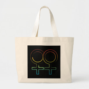 lesbisch symbool grote tote bag