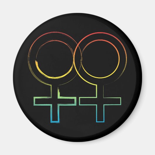 lesbisch symbool magneet (Voorkant)