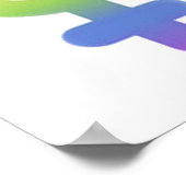 Lesbisch Symbool Pride LGBTQ Regenboog Festival Ma Poster (Hoek)