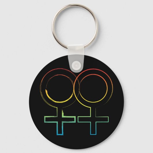 lesbisch symbool sleutelhanger (Voorkant)