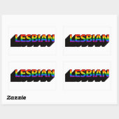 LESBISCH T-shirt Rechthoekige Sticker (Vel)