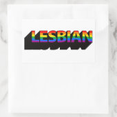 LESBISCH T-shirt Rechthoekige Sticker (Tas)