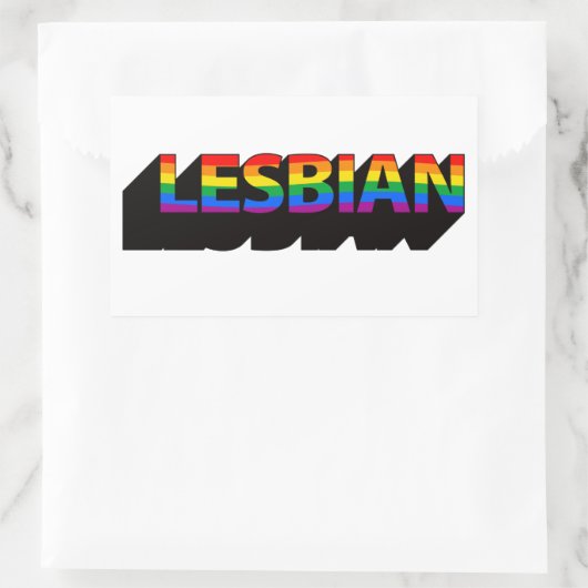 LESBISCH T-shirt Rechthoekige Sticker (Tas)