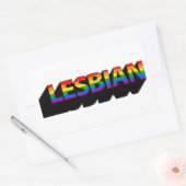 LESBISCH T-shirt Rechthoekige Sticker (Envelop)