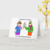 Lesbisch Verloving gefeliciteerd Kaart (Gele Bloem)