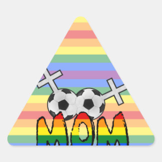 Lesbisch Voetbal Moeder (w / regenboog) Sticker