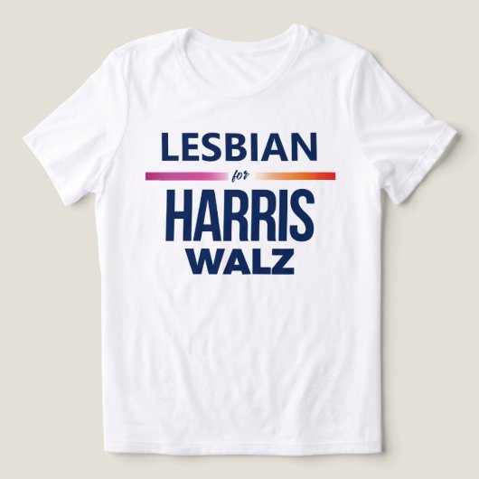 Lesbisch voor Harris Walz Tri-Blend Shirt (Design voorkant)