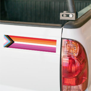 Lesbisch Vooruitgang Pride Huis Vlag Bumpersticker