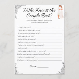 Lesbisch Vrijgezellenfeest Spel, Wie kent het paar Kaart