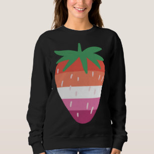 Lesbische Aardbei LGBTQ Roze Pride Vlag Cottageco Trui