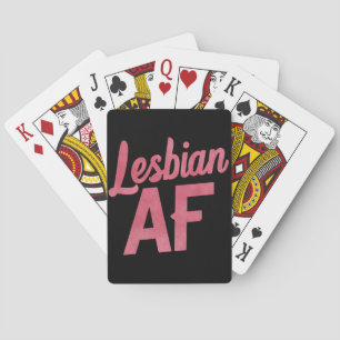 Lesbische AF Bloem LGBT Pride Gay Liefdesparade Pokerkaarten