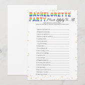 Lesbische Bachelorette Party Game, Meeste Waarschi Kaart (Voorkant / Achterkant)