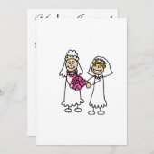 Lesbische briden in liefde kaart (Voorkant / Achterkant)