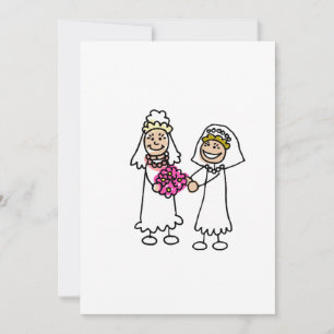 Lesbische briden in liefde kaart