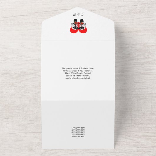 Lesbische bruiden Cute bruiloft All In One Uitnodiging (Buitenkant)