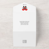 Lesbische Bruiden Cute Trouwdag All In One Uitnodiging (Buitenkant)