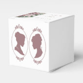 Lesbische bruiden Regency Roze Rozen Bedankdoosjes (Voorkant Zijde)