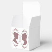 Lesbische bruiden Regency Roze Rozen Bedankdoosjes (Geopend)